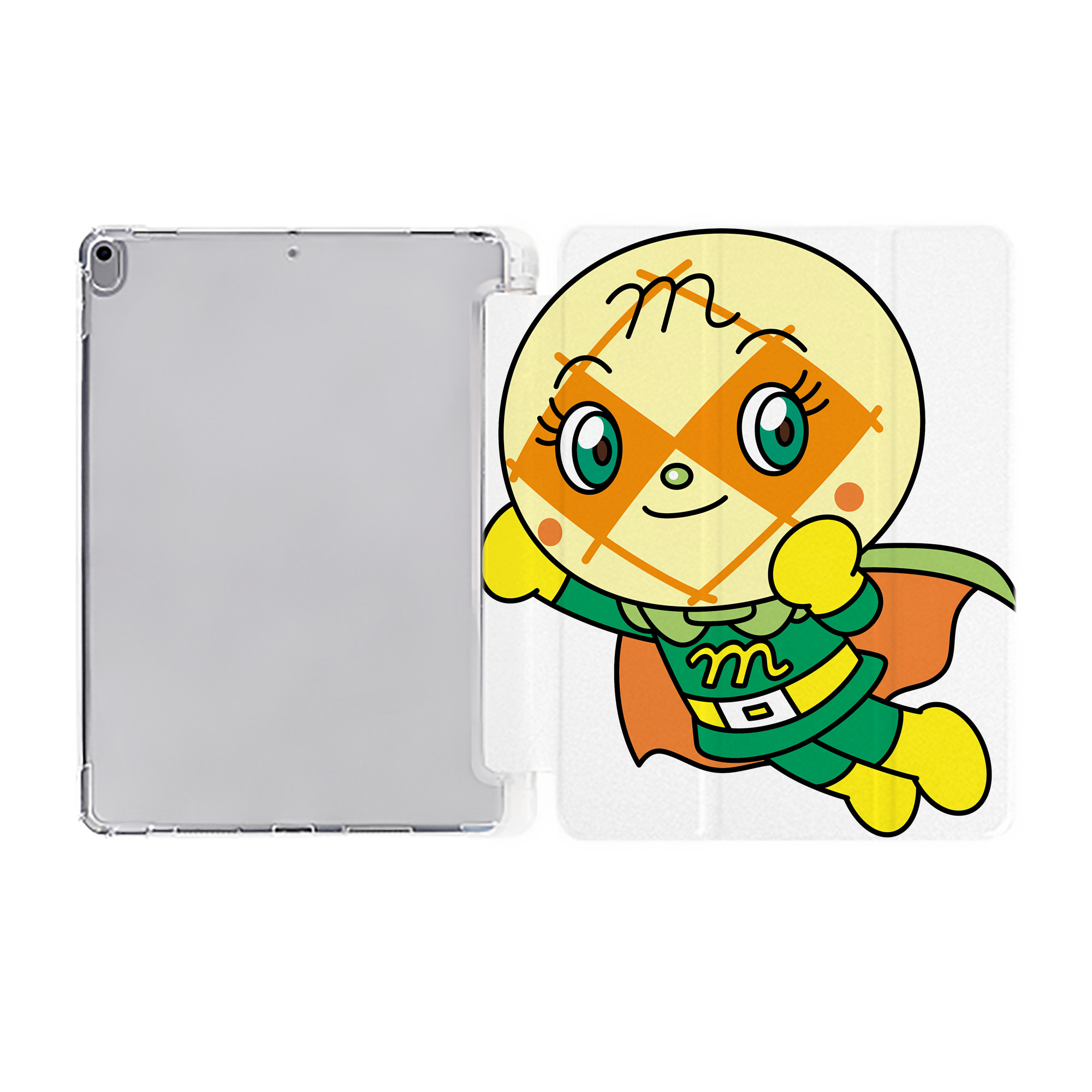 （画像用） アンパンマン Anpanman IPad ケース ペン収納付き 三つ折りスタンド PUレザー×シリコン 対応機種9.5/10.5/10.9インチ